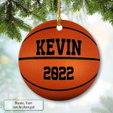 Personalized Ceramic Basketball Ornament Christmas Gift